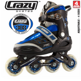 Crazy - 308 Adjustable Inline Skate (Pink or Blue)