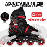 Crazy - 148 Adjustable Inline Skate - Black / Red