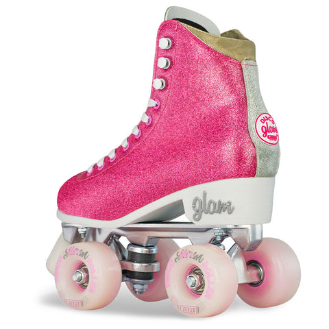 Crazy - Disco Glam - Retro Skates - Pink / Silver