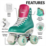Crazy - Disco Glam - Retro Skates - Teal / Pink