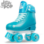 Crazy - Glitter Pop Adjustable Quad Skates - Teal