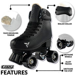 Crazy - Jam Pop Adjustable Quad Skates - Black