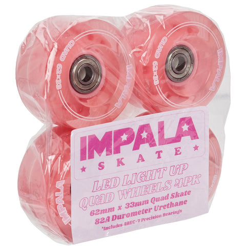Impala Light-up Wheels - Pink - 4 Pack