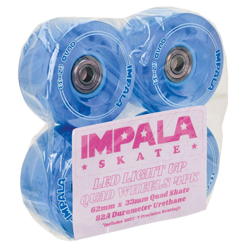 Impala Light-up Wheels - Blue - 4 Pack