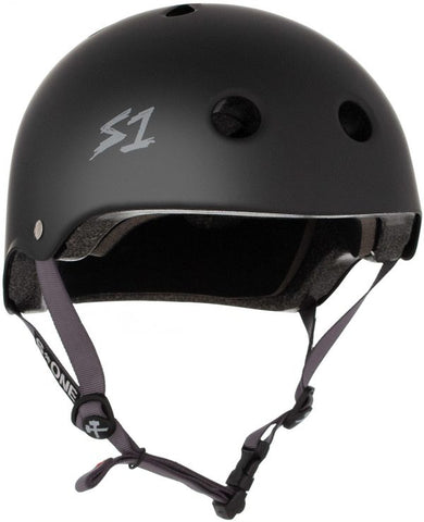 S-One Lifer Helmet - Matte Black with Grey Straps (AUS/NZ Certified)