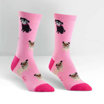 SOCK IT TO ME - Pink Pug Crew Socks